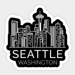 Seattle Washington Downtown Skyline Sticker